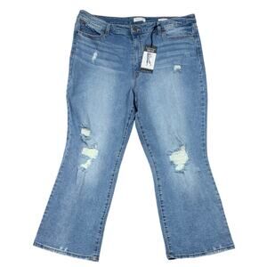 Sofia Jeans Mayra High Rise Crop Flare Distressed Jeans